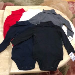 Bundle 5 OshKosh Turtleneck Onesies NWT